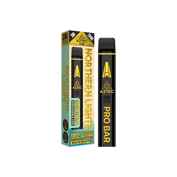 Aztec CBD 1800mg Pro Bar CBD Disposable Vape Device 2500 Puffs