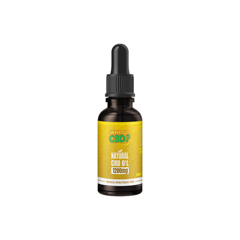 Why So CBD? 1200mg Broad-Spectrum CBD Natural Oil - 30ml